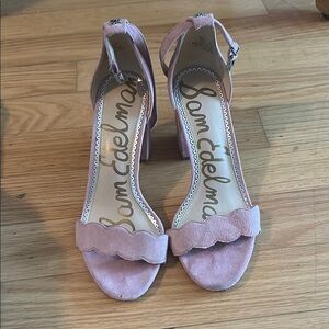 Sam Edelman Pink Heeled Sandals with Ankle Strap